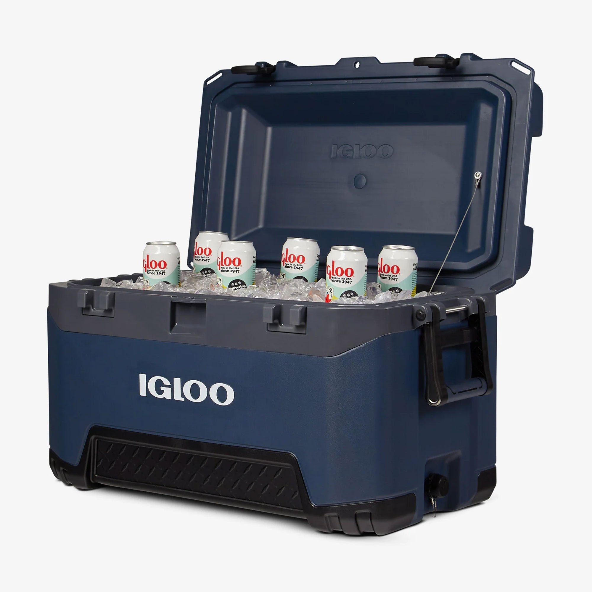 Igloo BMX 72 Quart Ice Chest Cooler with Cool Riser Technology, Rugged Blue - VMInnovations