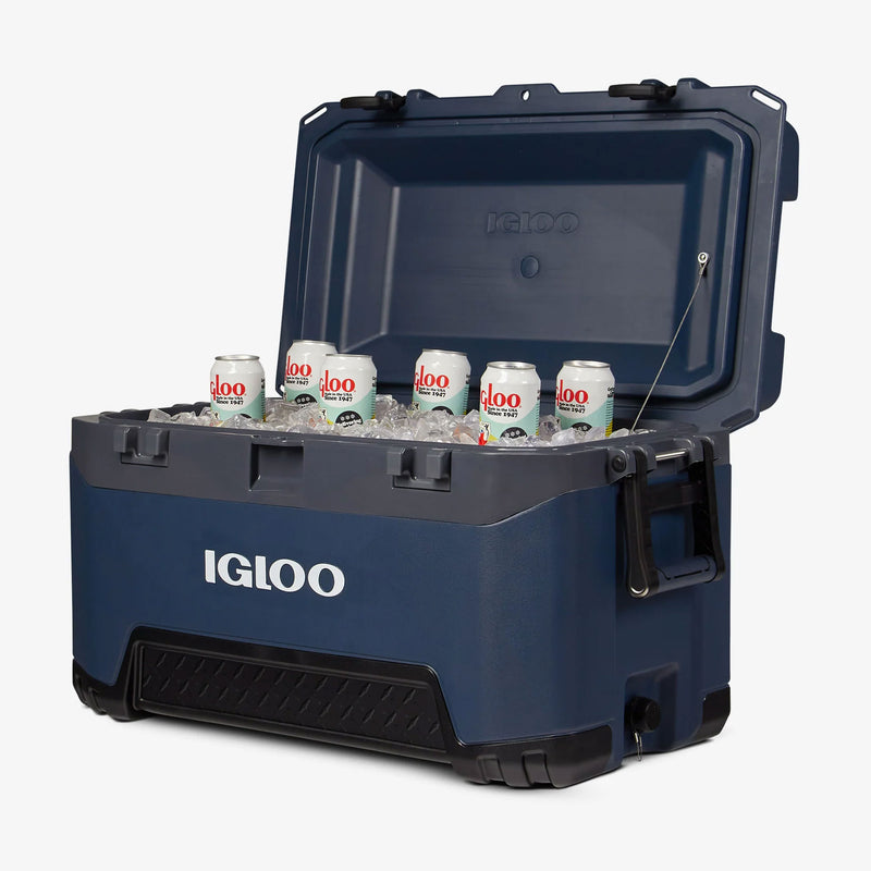 Igloo BMX 72 Quart Ice Chest Cooler with Cool Riser Technology, Rugged Blue