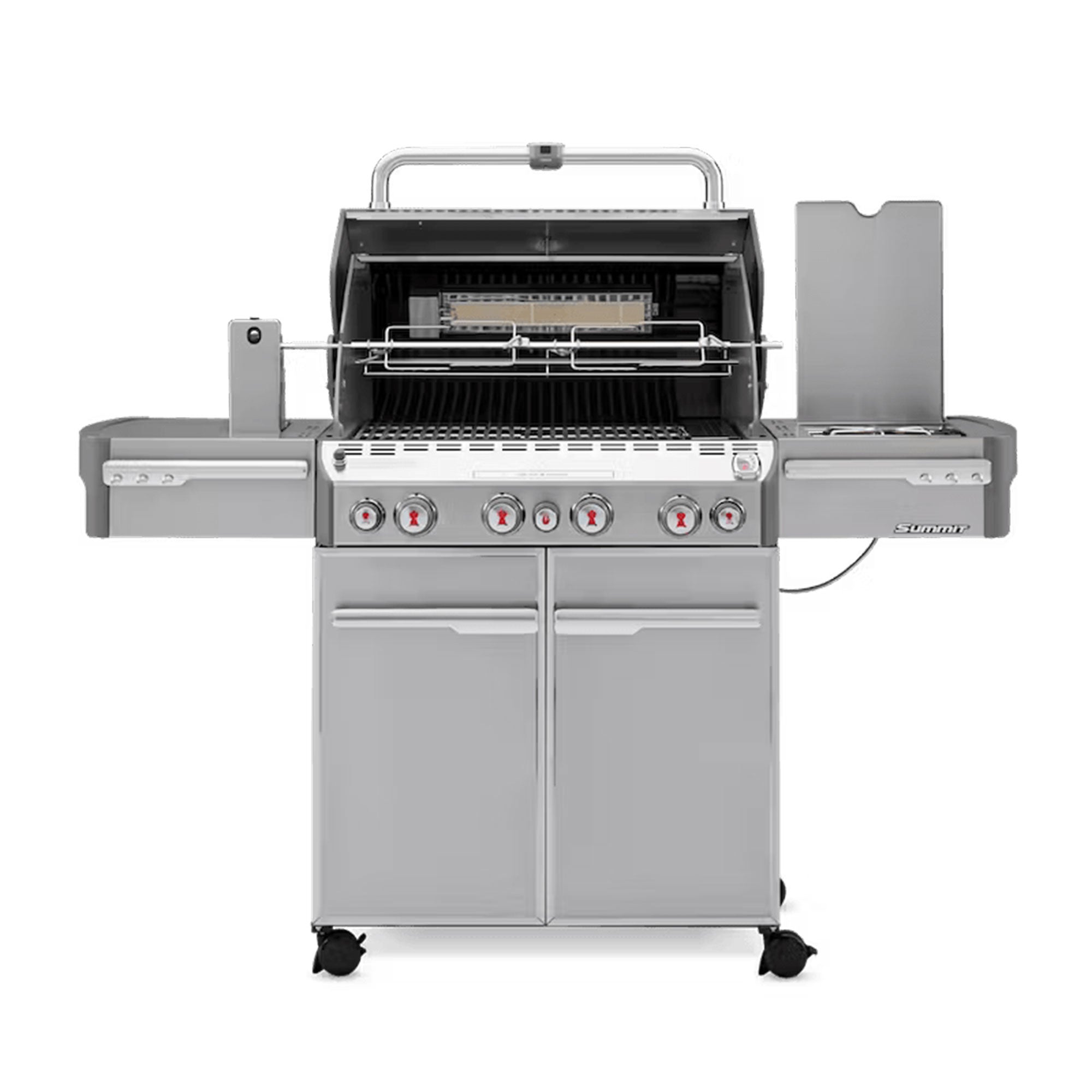Weber Summit S-470 Steel 4 Burner 48,800 BTU Natural Gas Grill with Smoker Box - VMInnovations
