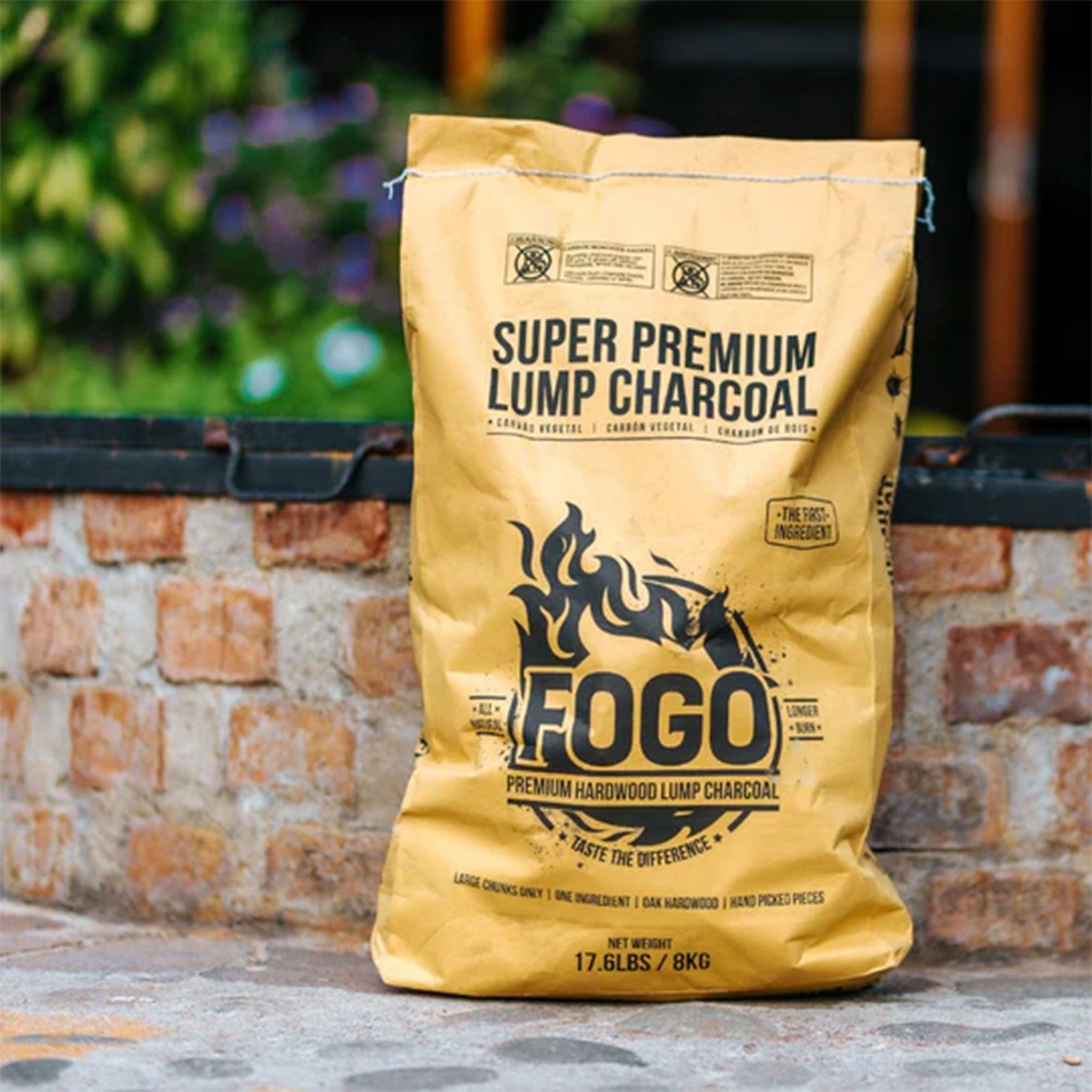 FOGO Super Premium 17.6 Pound All Natural Large Chunk Oak Hardwood Lump Charcoal - VMInnovations