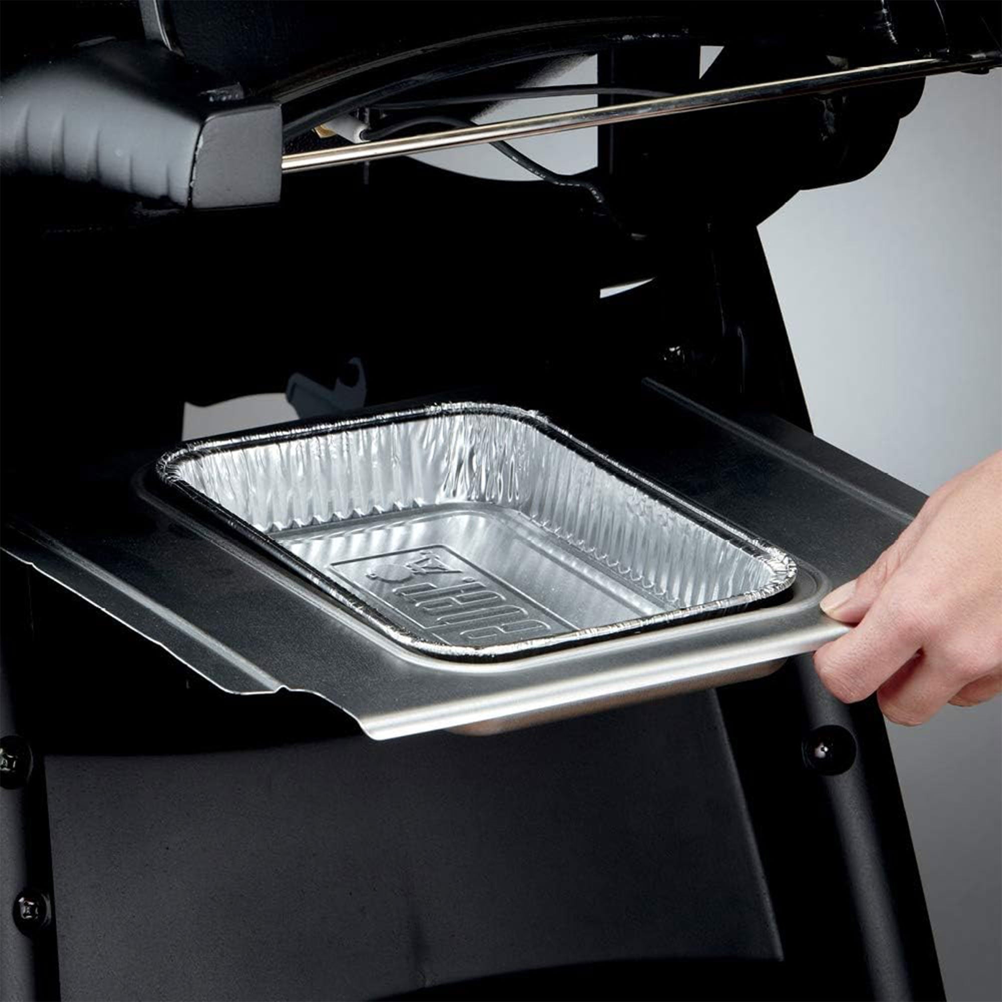 Weber Q3200 Aluminum Lid Portable 21,700 BTU Compact Natural Gas Grill, Titanium - VMInnovations