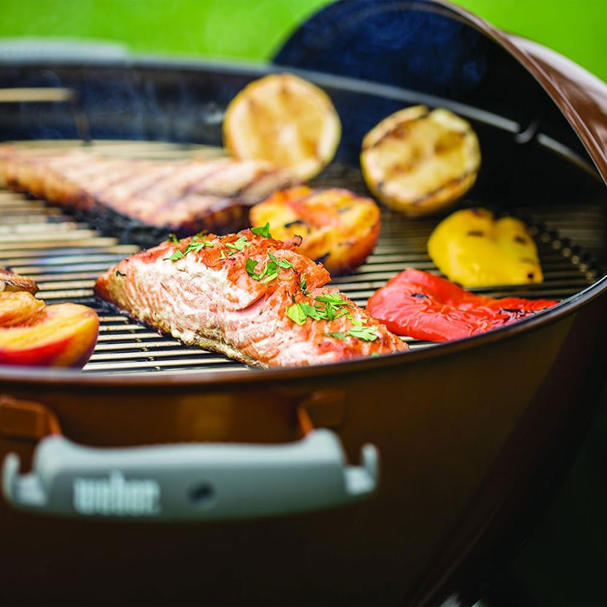 Weber Original 22 Inch Premium Charcoal Grill w/Superior Heat Retention, Copper - VMInnovations