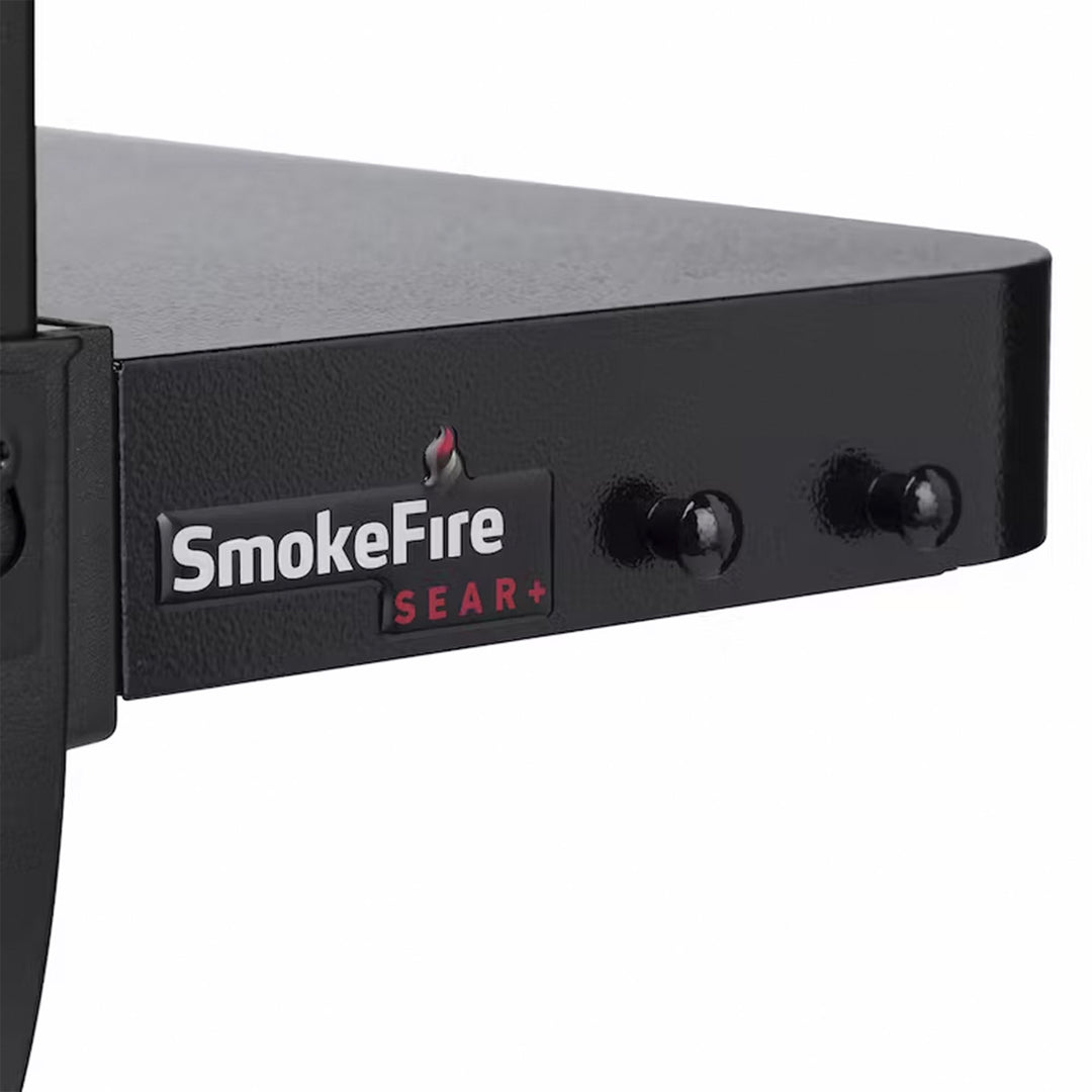 Weber SmokeFire Sear ELX4 Outdoor 24" Wood Fire Pellet Smart Smoker Grill, Black - VMInnovations