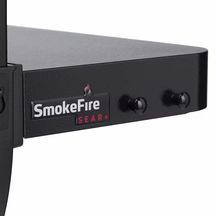 Weber SmokeFire Sear ELX4 Outdoor 24" Wood Fire Pellet Smart Smoker Grill, Black - VMInnovations