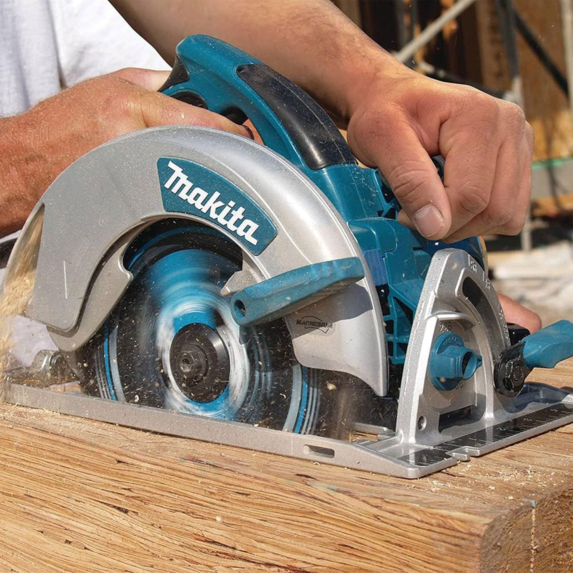 Makita 10.6lb Magnesium 7.25 Inch Circular Saw w/Built In LED Light, Blue (Used) - VMInnovations