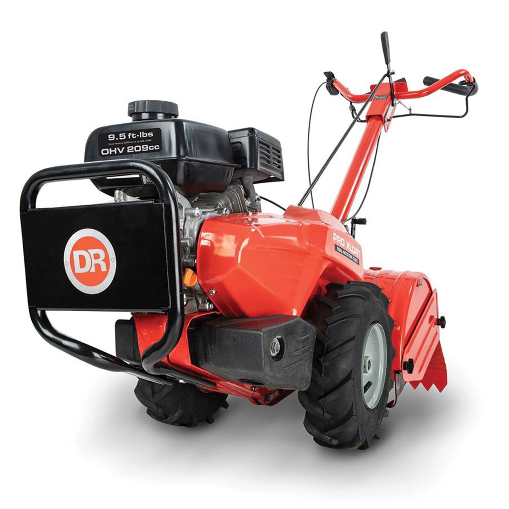 DR 11 Inch Rear Tine Walk Behind Rototiller Tiller with Counter Rotating Tines - VMInnovations