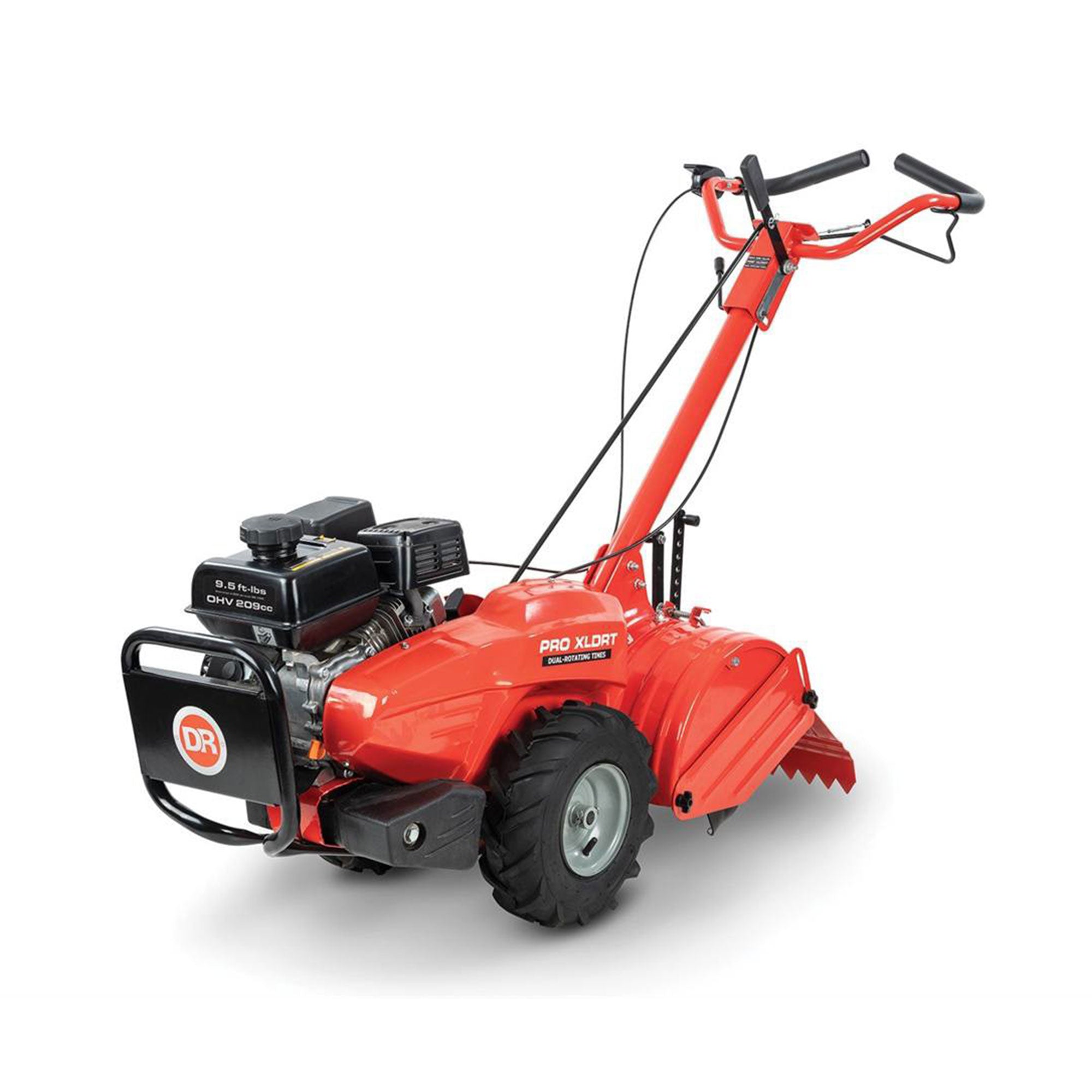 DR 11 Inch Rear Tine Walk Behind Rototiller Tiller with Counter Rotating Tines - VMInnovations