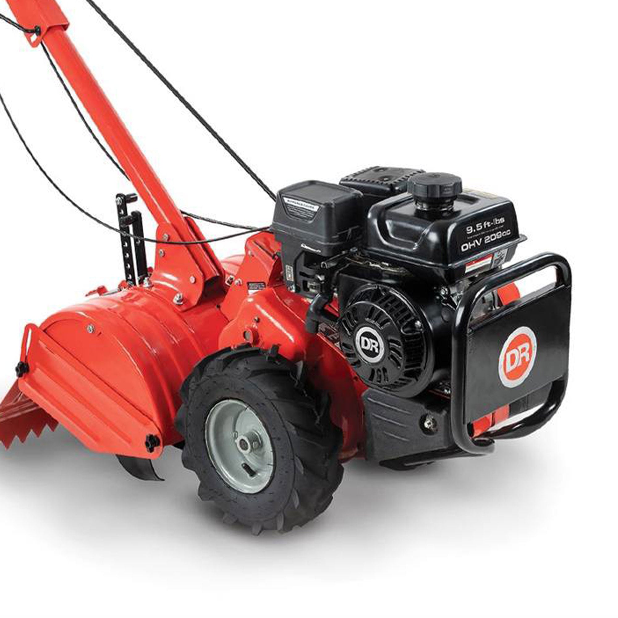 DR 11 Inch Rear Tine Walk Behind Rototiller Tiller with Counter Rotating Tines - VMInnovations