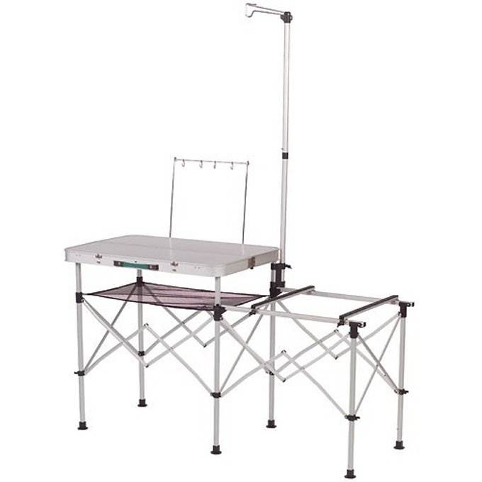 Coleman Portable Camp Pack-Away Kitchen w/Tabletop Food Prep Area & Lantern Hook