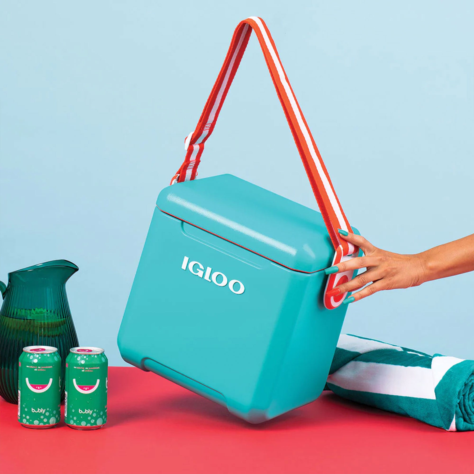 Igloo 11 Quart Tag Along Too Insulated Strapped Picnic Style Cooler, Light Gray - VMInnovations