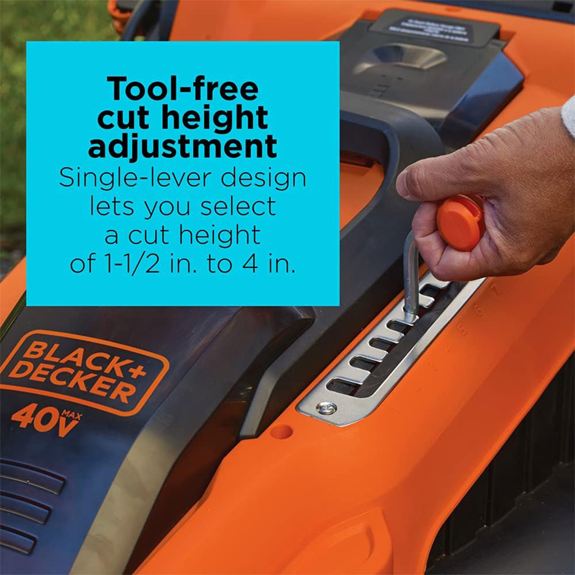BLACK+DECKER 40V Cordless Electric Walk Behind Lawn Mower w/Battery & Charger - VMInnovations