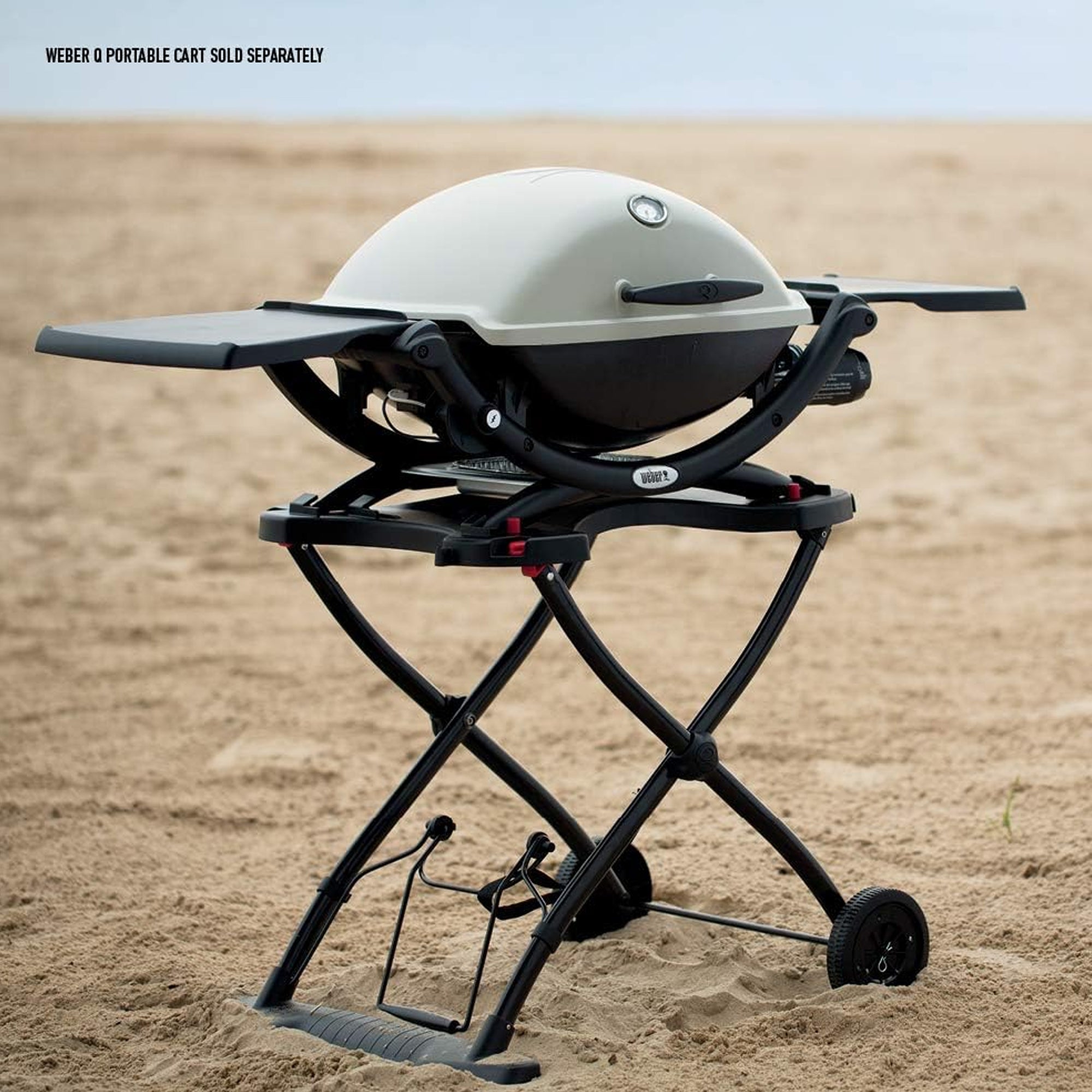 Weber Q 2200 Aluminum Portable 12,000 BTU Liquid Propane Gas Grill w/Thermometer - VMInnovations