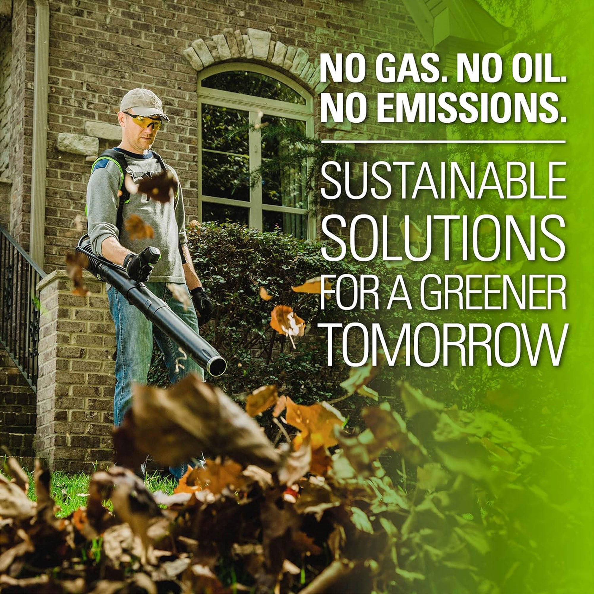 Greenworks Cordless Backpack Blower with 80 Volt 2.5Ah Battery & Charger, Green - VMInnovations
