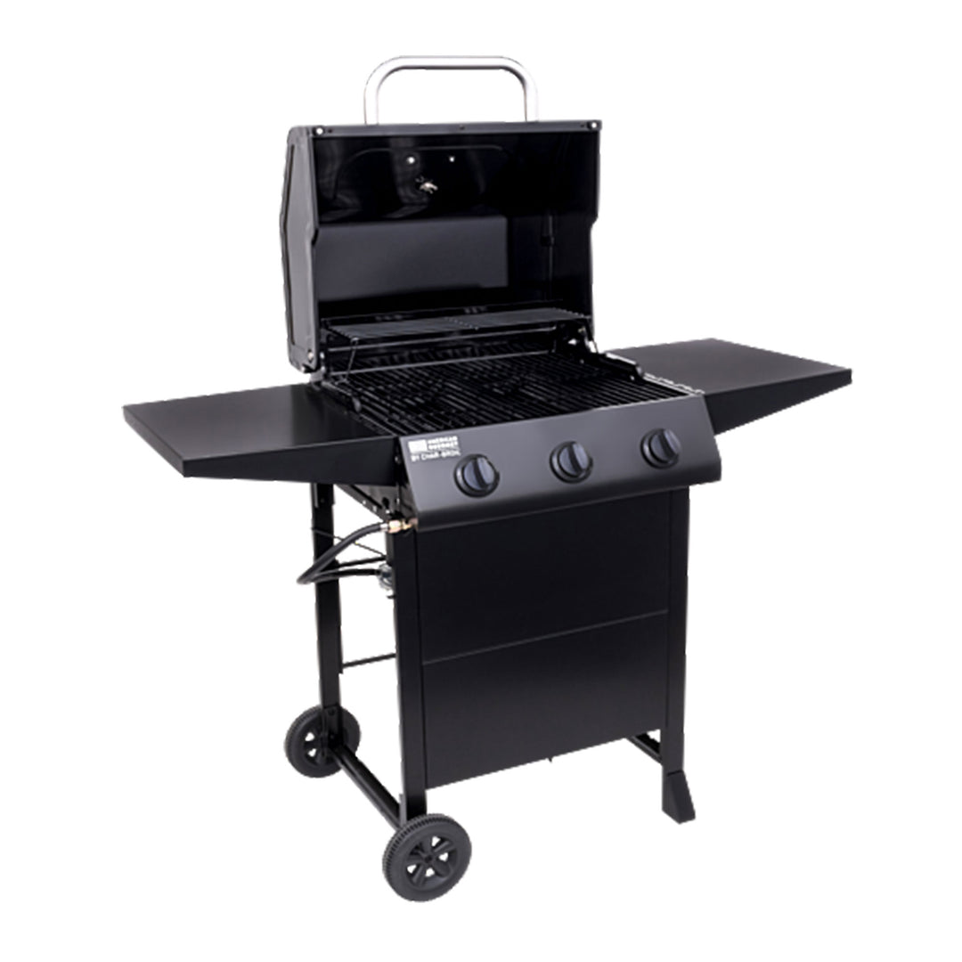Char-Broil American Gourmet 3 Burner Cart Style Liquid Propane Gas Grill, Black - VMInnovations