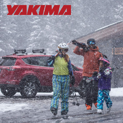 Yakima FreshTrack 4 Universal Car Roof Top Mount Ski and Snowboard Rack, Black