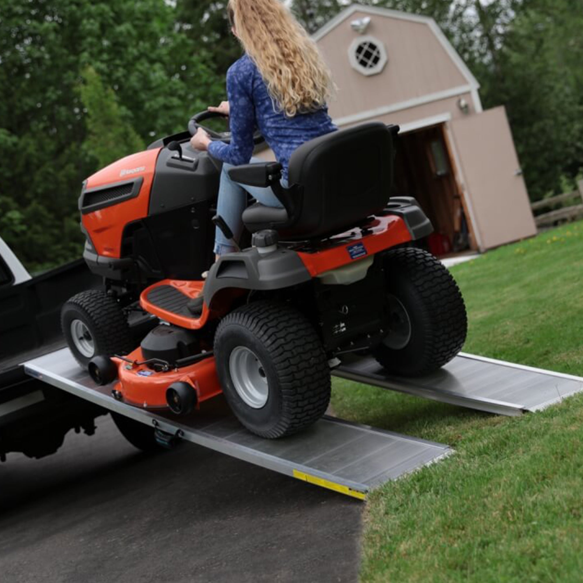 EZ-ACCESS 6ft Aluminum Singlefold Portable Loading Ramp, Silver (Open Box) - VMInnovations
