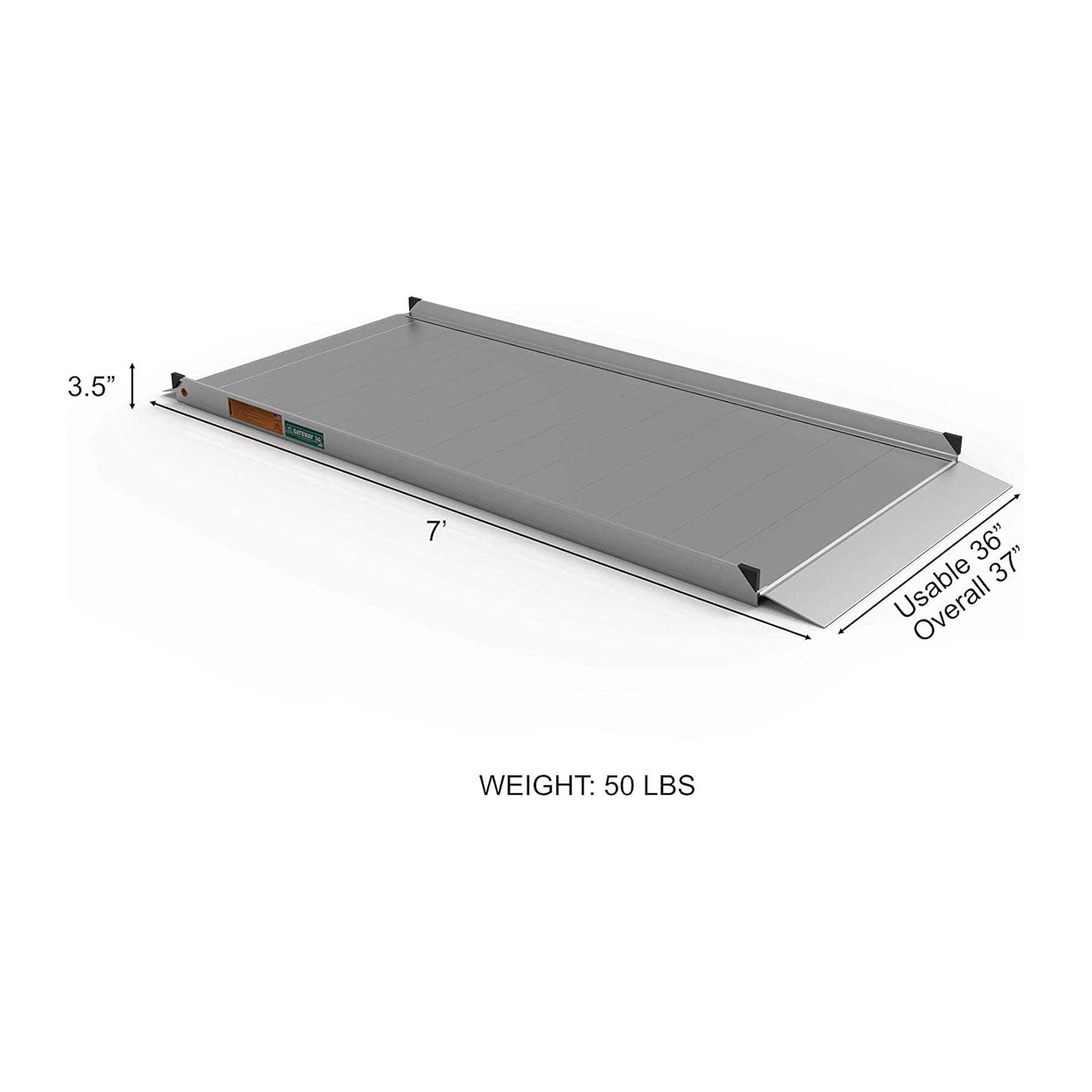 EZ-ACCESS GATEWAY 7" Solid Surface Aluminum Portable Wheelchair Ramp (Open Box) - VMInnovations