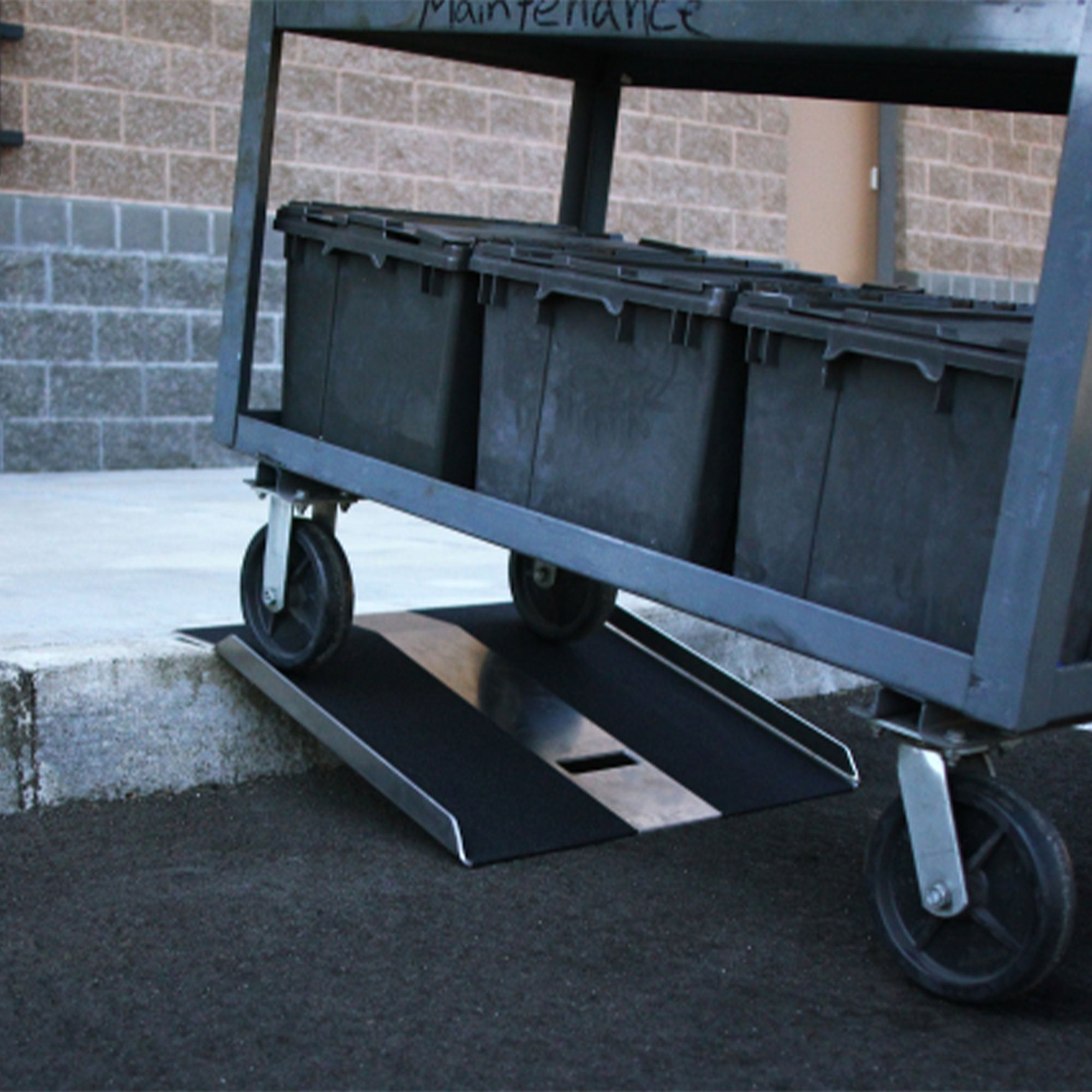 EZ-ACCESS Curb Plate for Moving Cargo, Service Carts, and Wheelchairs (Open Box) - VMInnovations