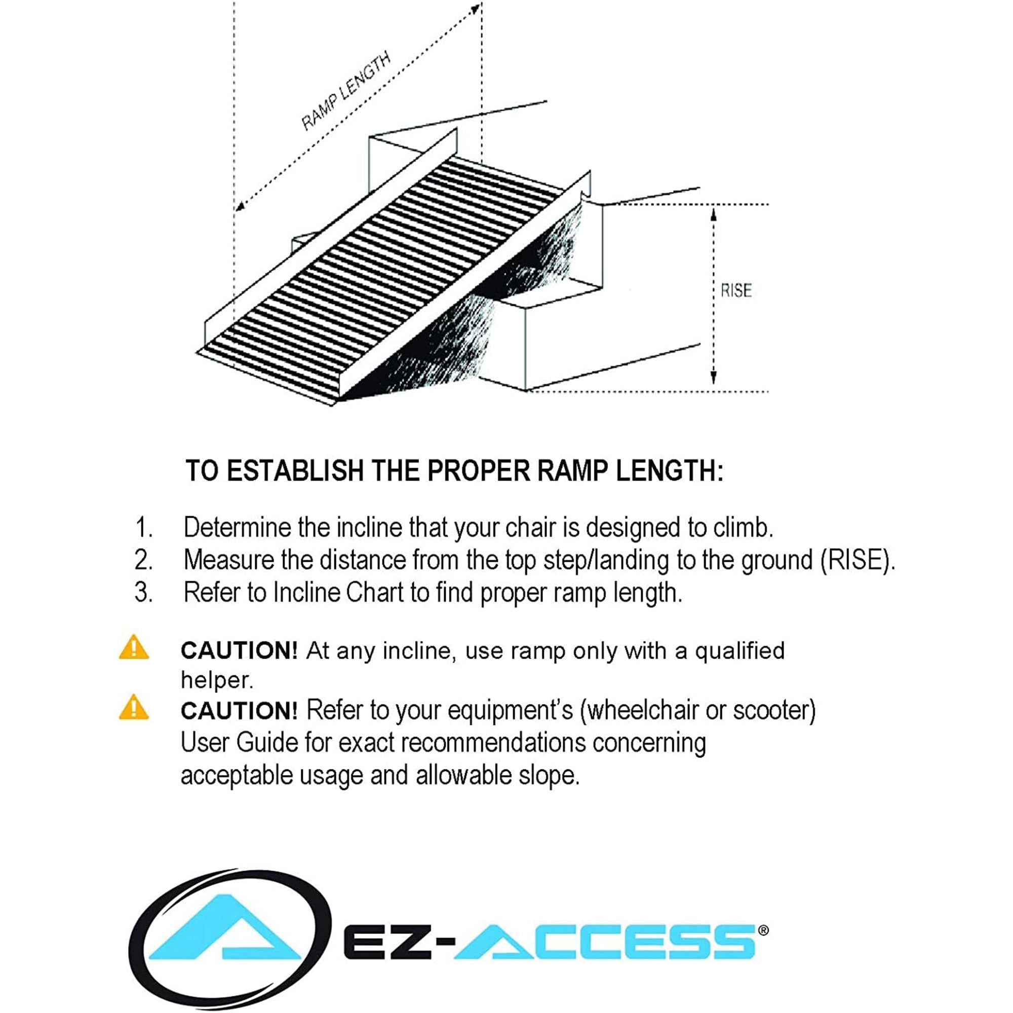 EZ-ACCESS SUITCASE 6 Foot TRIFOLD Portable Ramp with Surface That Resists Slips - VMInnovations