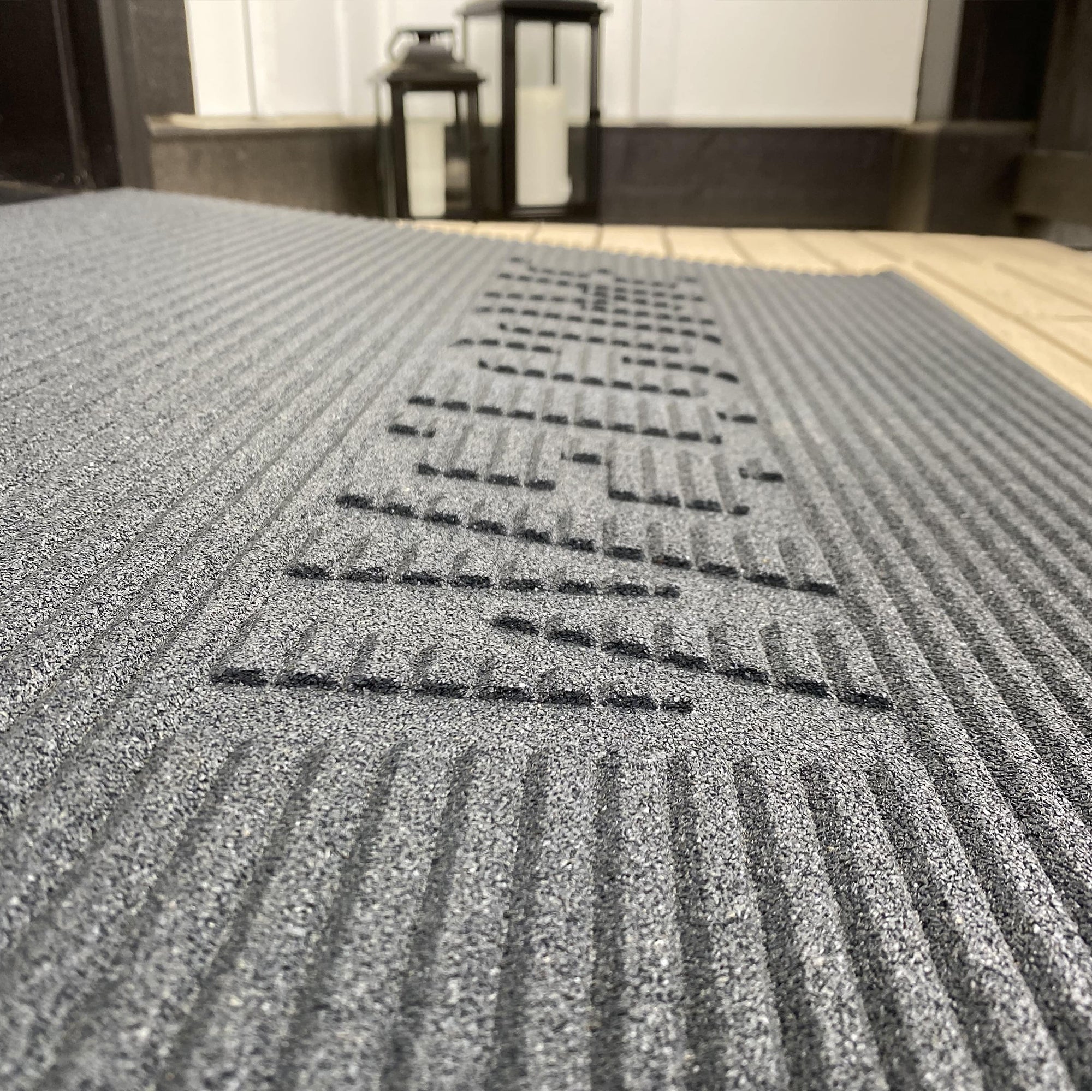 EZ-ACCESS TRANSITIONS 2.5" Rubber Angled Welcome Entry Mat, Gray (Open Box) - VMInnovations