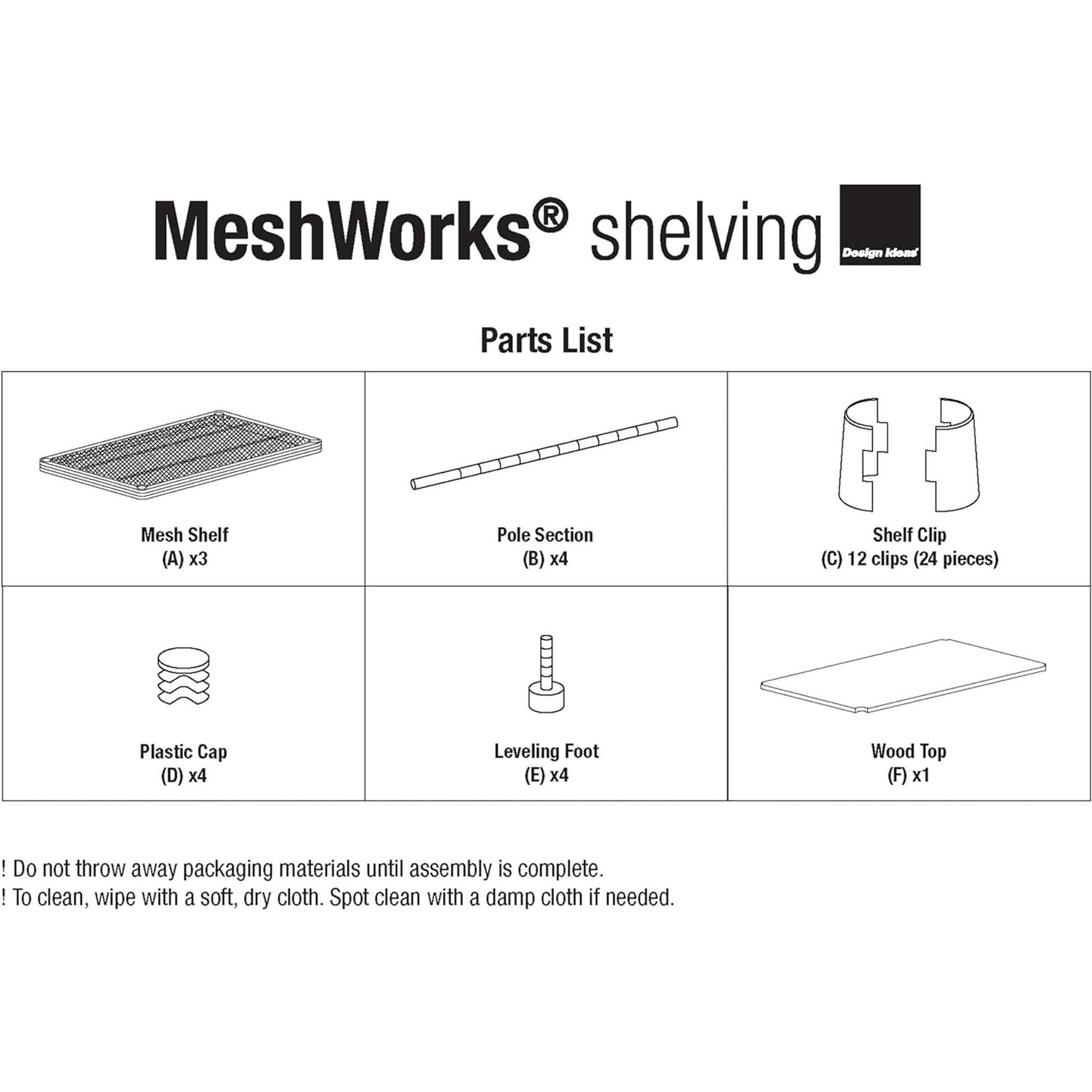 Design Ideas Metal Storage Wood Top Workbench Shelving Unit, White (Open Box) - VMInnovations