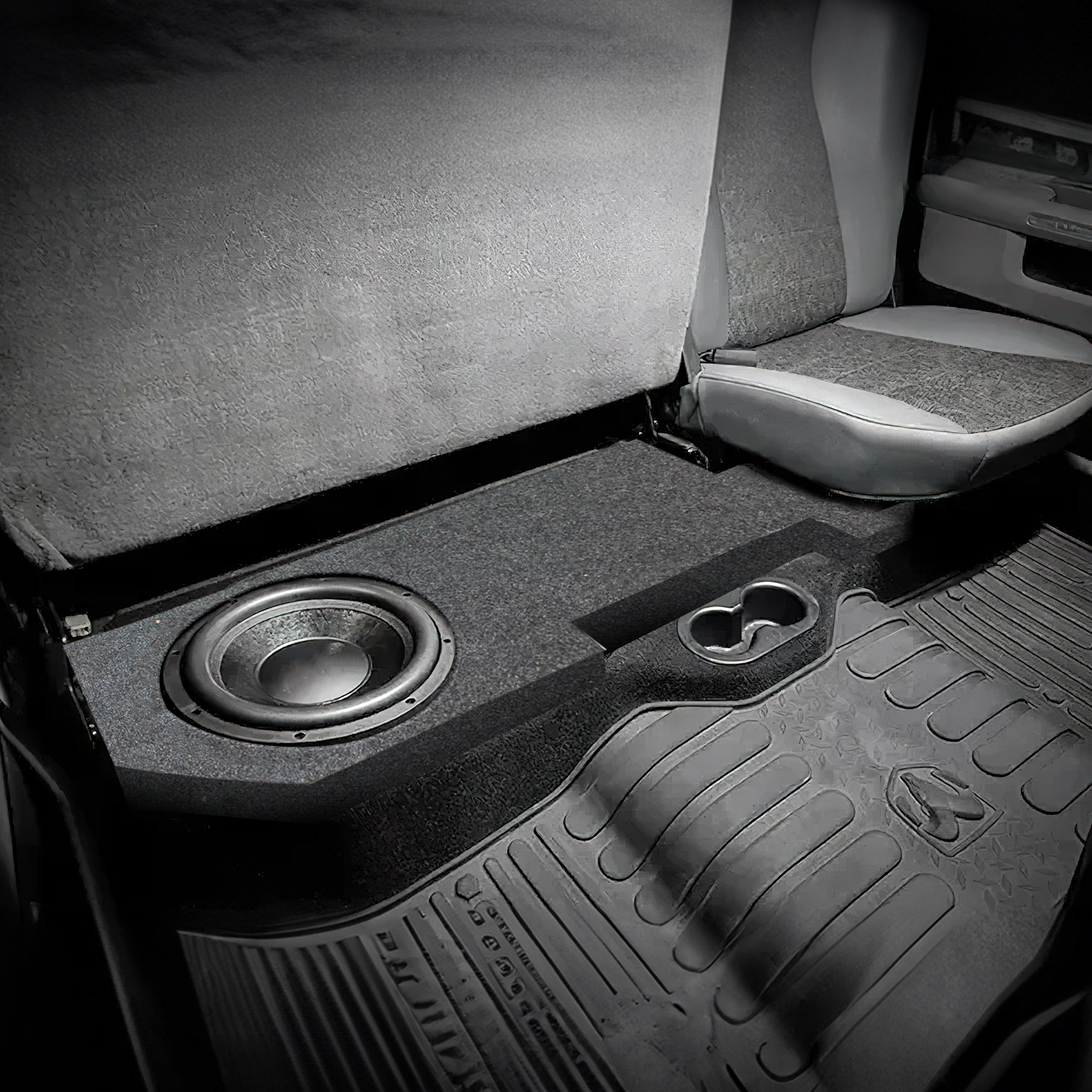 QPower DOOR Dodge Quad Cab '02-15 Dual 10" Truck Subwoofer Box (Open Box) - VMInnovations