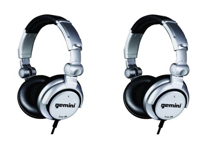 NEW! 2 GEMINI DJX-05 Professional DJ Over-Ear Headphones - Reversible & Foldable