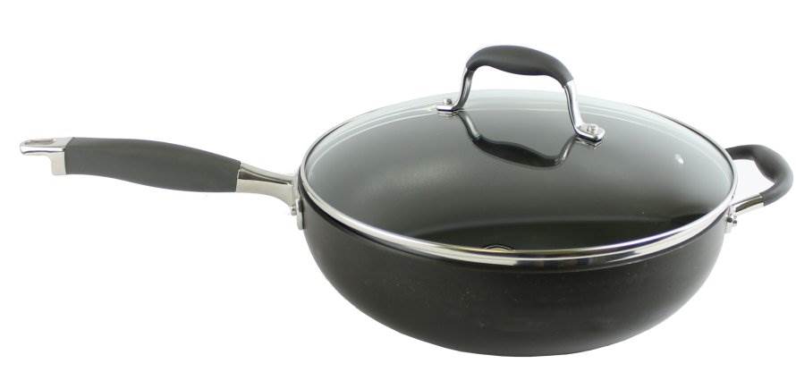 Anolon 81990 5.5 Qt. 12" Covered Round Saucier Pan Kitchen Cookware NonStick