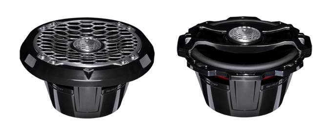 2) ROCKFORD FOSGATE M282B 8" 200W Black 2-Way Full-Range Marine/Boat Speakers