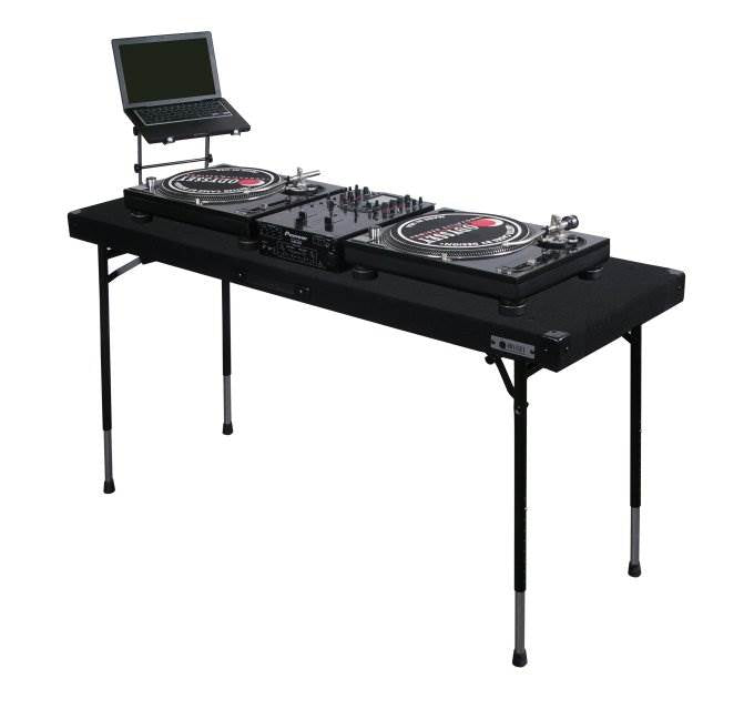 Odyssey Carpeted Portable Pro DJ Table with Adjustable Folding Legs (Open Box)