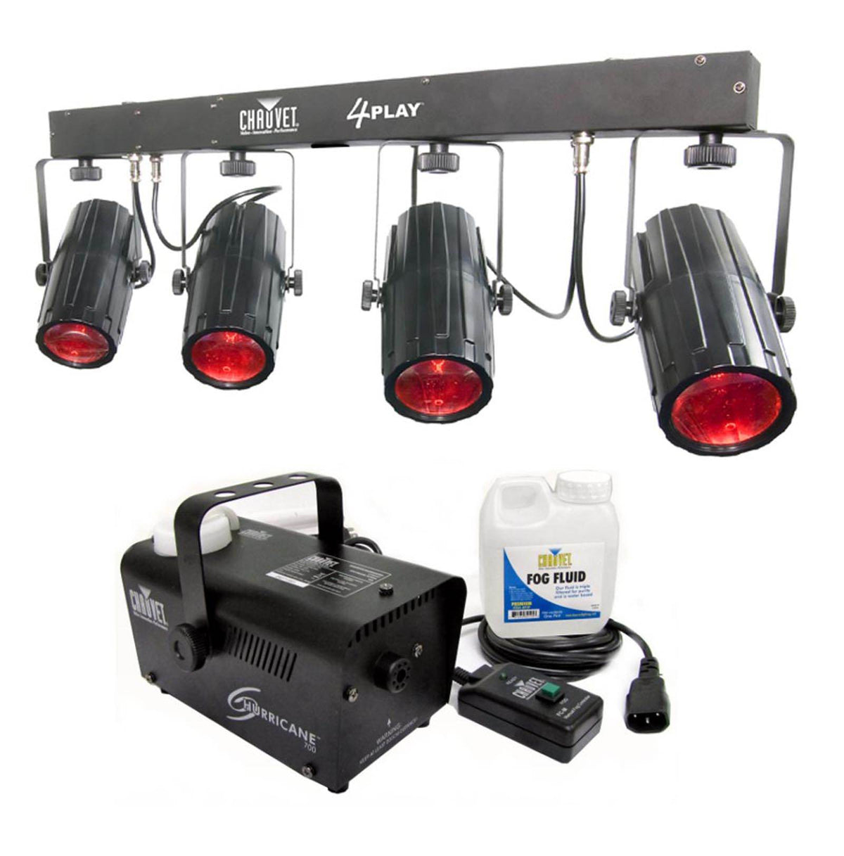 Chauvet DJ PLAY LED DMX Novelty Light Bar Effect System + H700 Fog/Smoke Machine