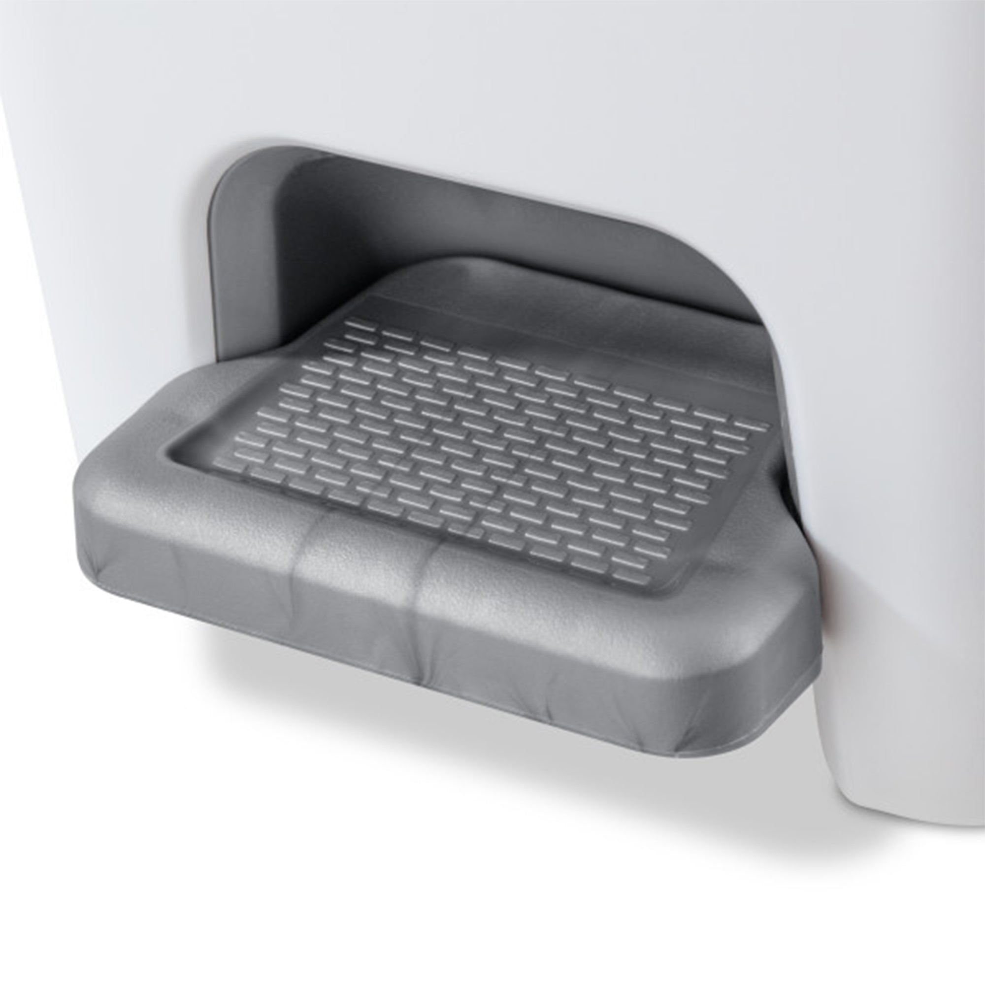 Sterilite 2.7 Gallon Rectangular Step On Trash Bin Wastebasket, White (4 Pack)