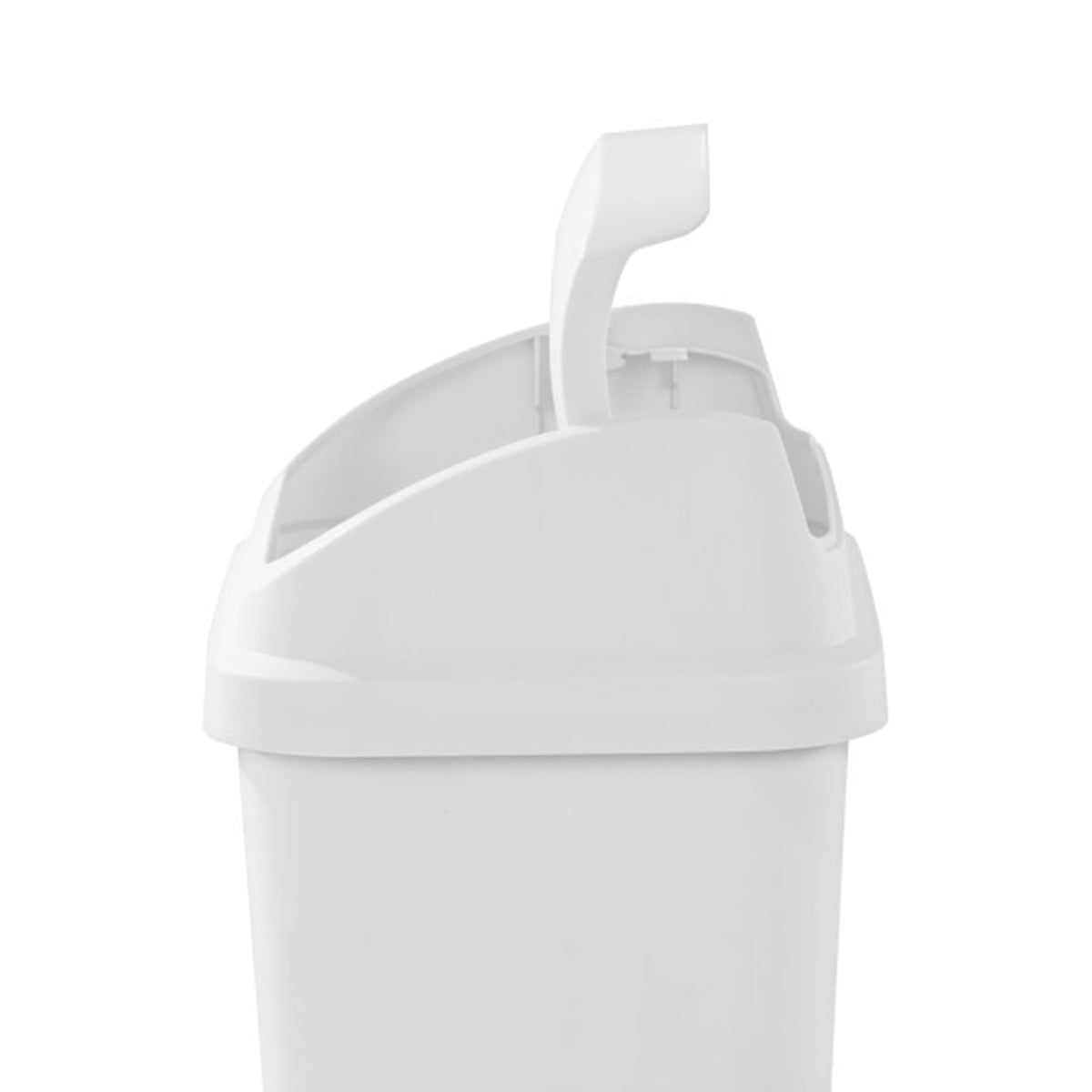 Sterilite 7.8 Gallon SwingTop Kitchen Wastebasket Trash Can, White (18 Pack)
