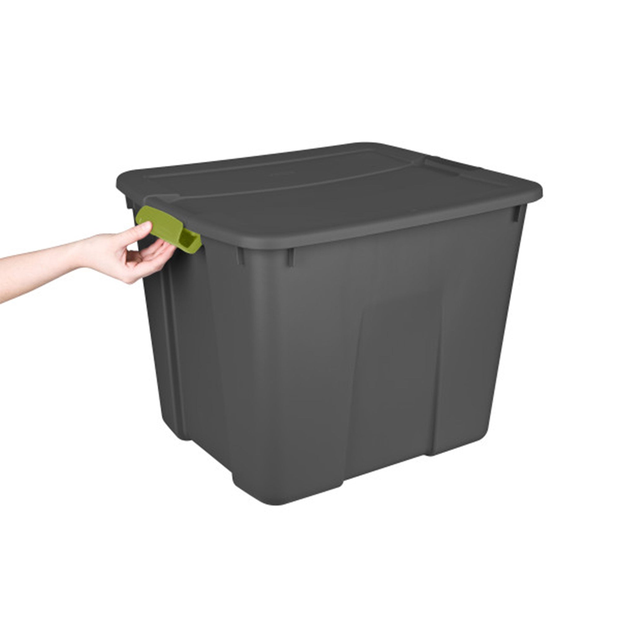Sterilite 20 Gallon Stackable Plastic Storage Tote Bin with Lid, Gray (6 Pack) - VMInnovations