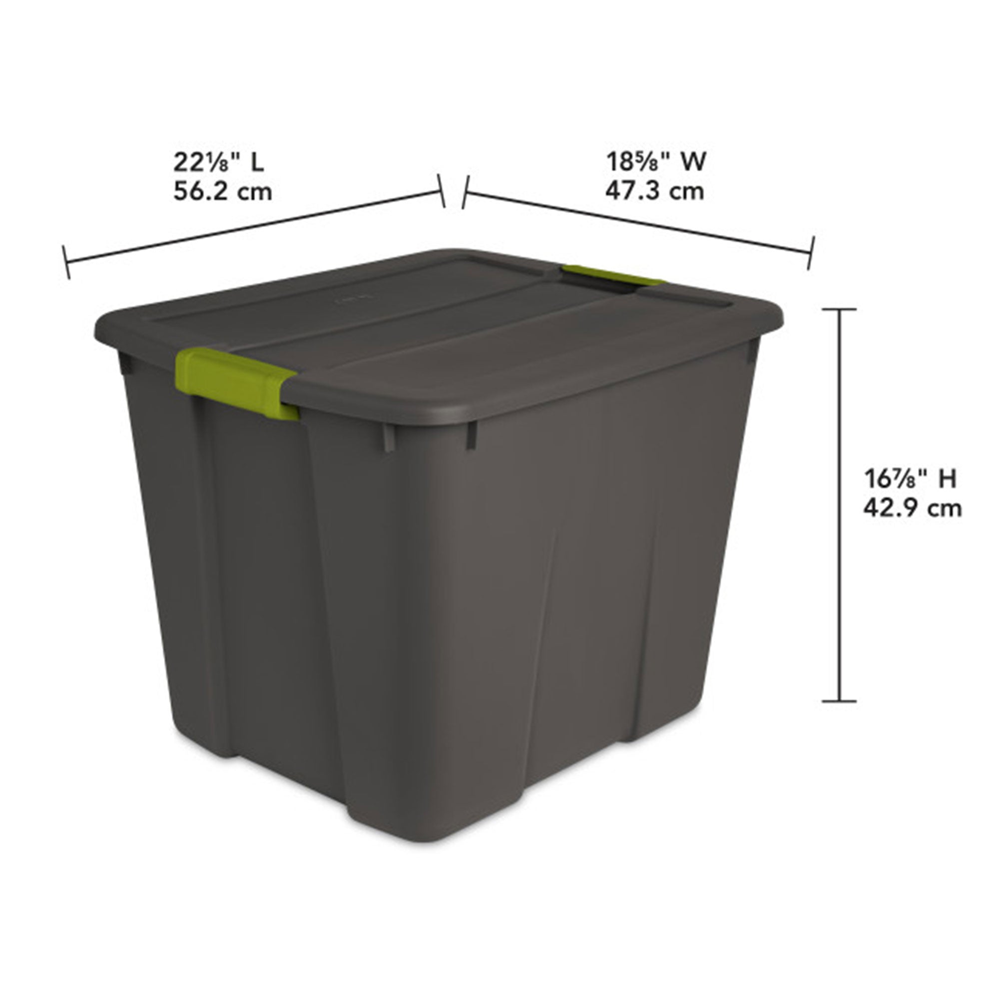 Sterilite 20 Gallon Stackable Plastic Storage Tote Bin with Lid, Gray (24 Pack) - VMInnovations