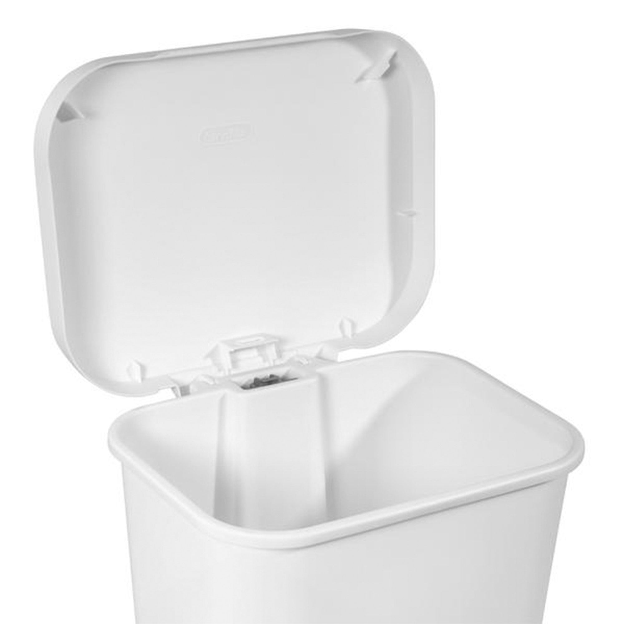 Sterilite 11.9 Gal Rectangle Step On Trash Kitchen Wastebasket, White (16 Pack)