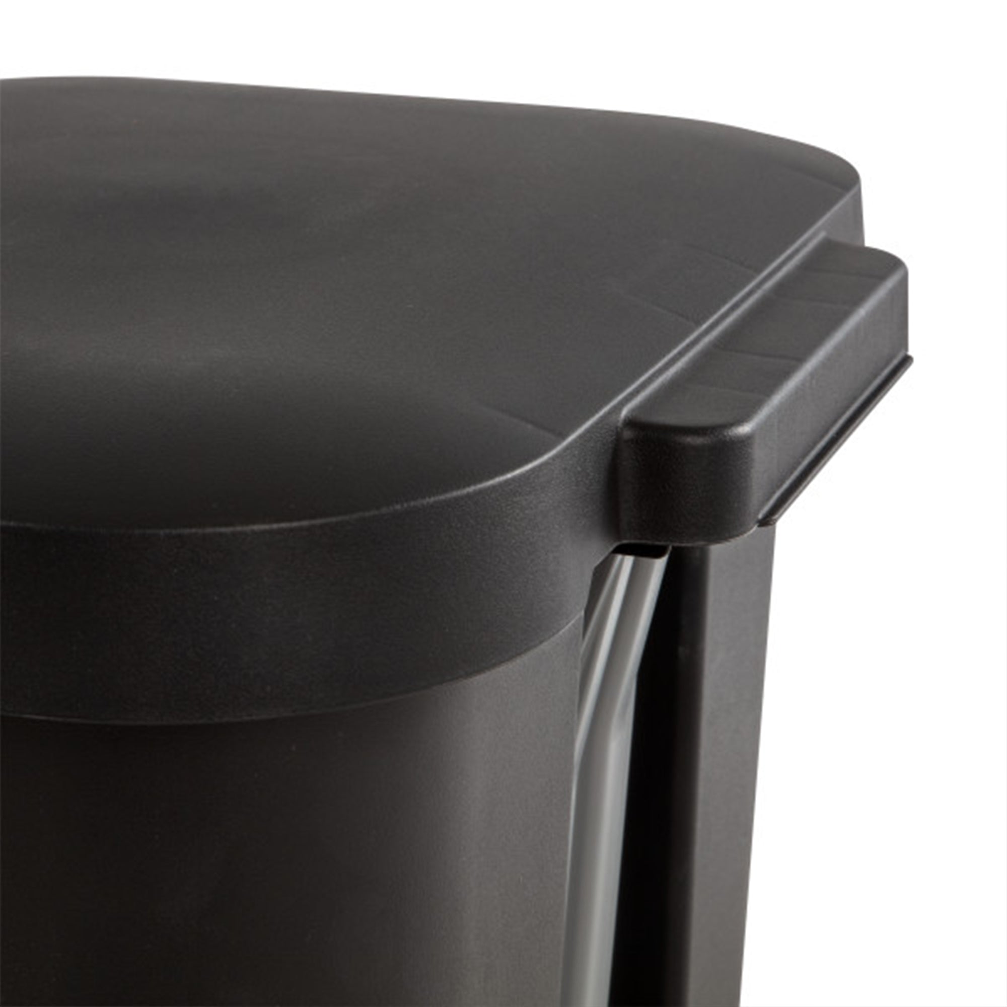 Sterilite 11.9 Gal Rectangle Step On Trash Kitchen Wastebasket, Black (8 Pack)