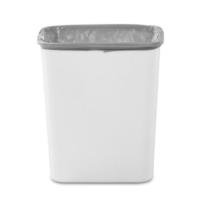 Sterilite 7.8 Gallon SwingTop Kitchen Wastebasket Trash Can, White (6 Pack)