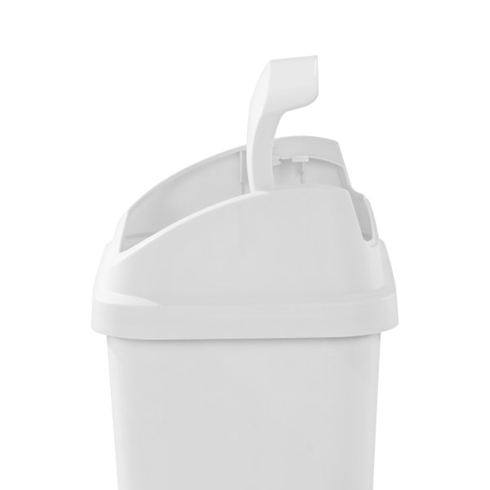 Sterilite 7.8 Gallon SwingTop Kitchen Wastebasket Trash Can, White (12 Pack)