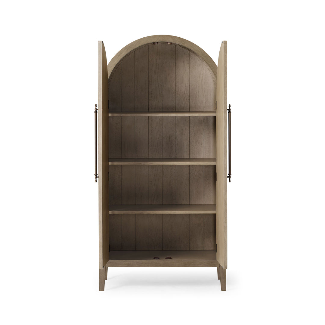 Maven Lane Selene Classical Wooden Cabinet in Antiqued Grey Finish (For Parts) - VMInnovations