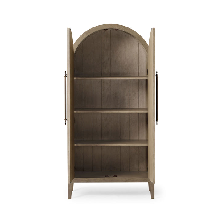 Maven Lane Selene Classical Wooden Cabinet in Antiqued Grey Finish (For Parts) - VMInnovations