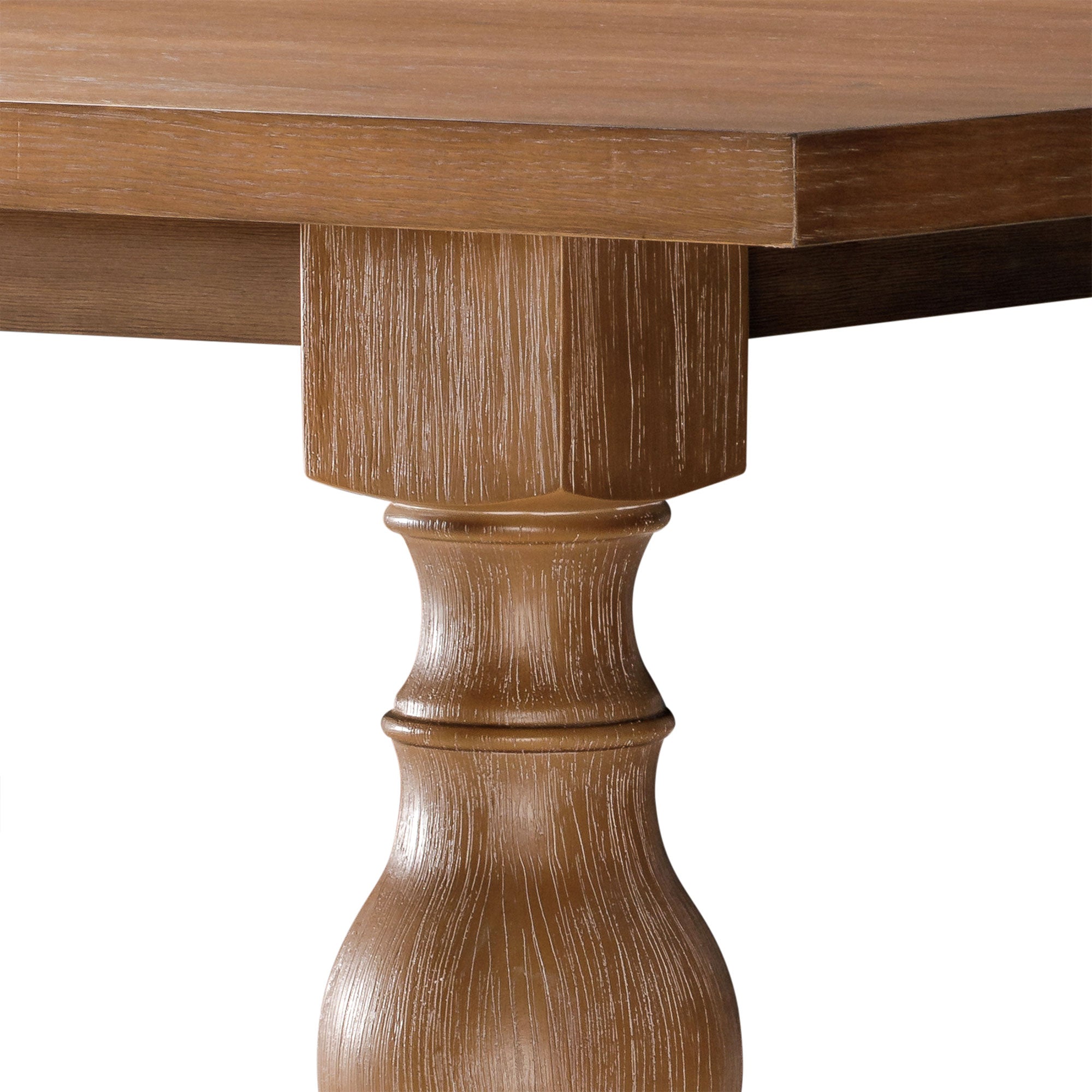 Maven Lane Leon Traditional Wooden Dining Table in Natural Finish (Open Box) - VMInnovations
