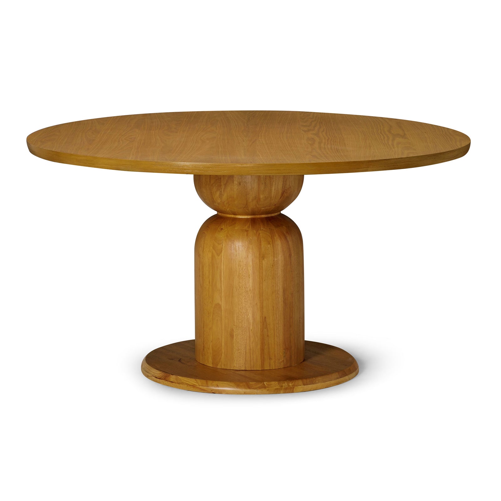 Maven Lane Mila Contemporary Round Wooden Dining Table in Refined Natural Finish - VMInnovations