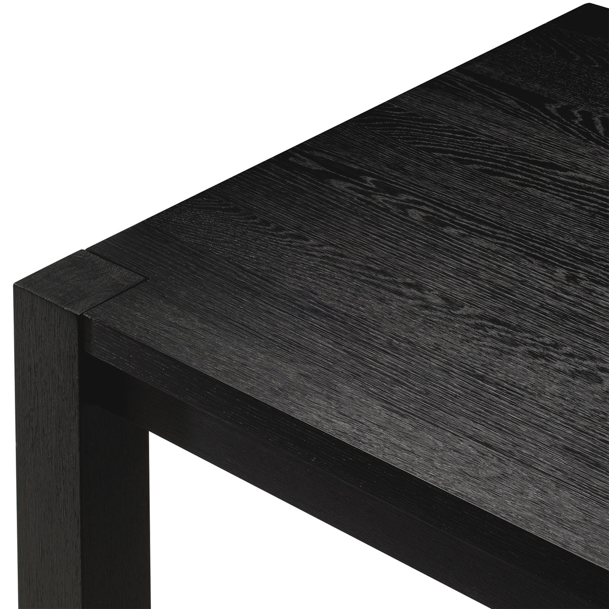 Maven Lane Contemporary Wooden Dining Table in Refined Black Finish (Damaged)