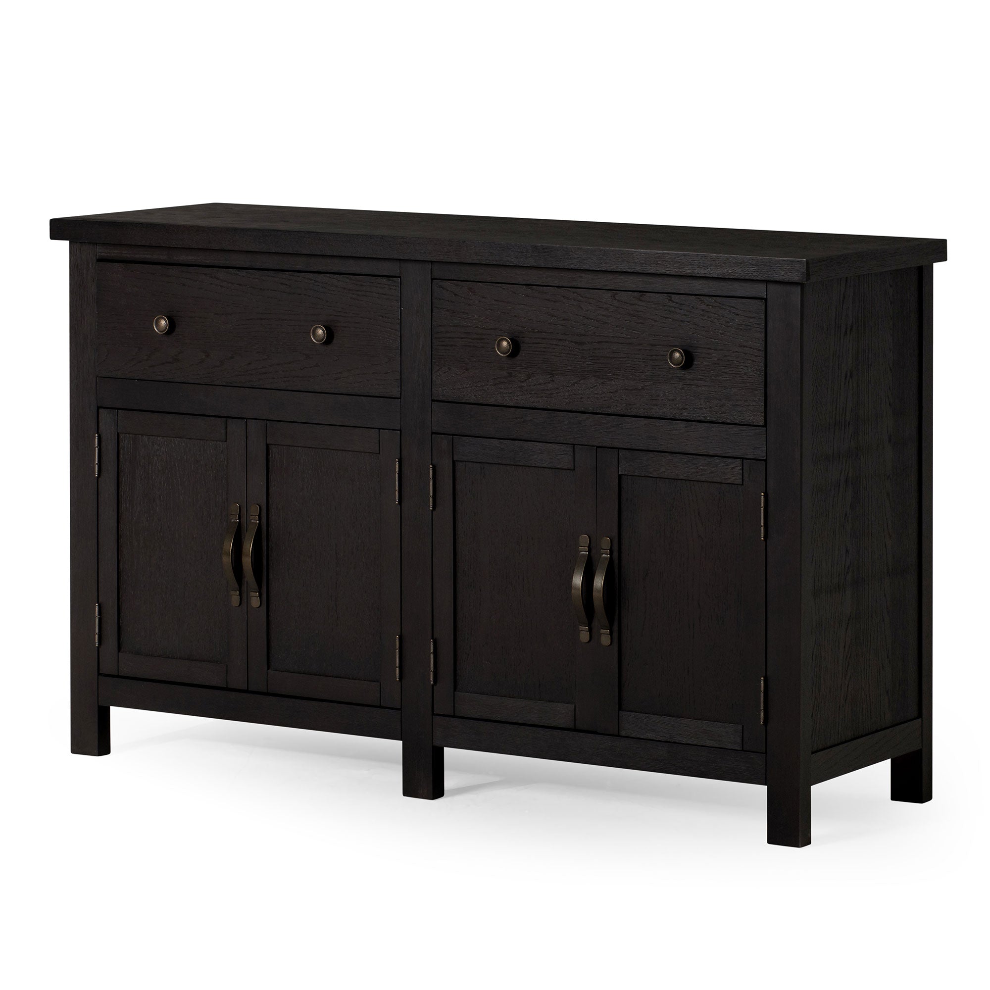 Maven Lane Felix Rustic Wooden Sideboard in Weathered Black Finish (For Parts)