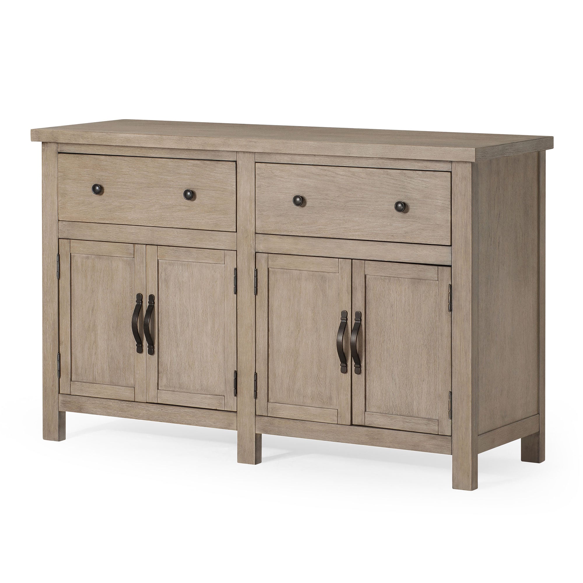 Maven Lane Felix Rustic Wooden Sideboard in Weathered Grey Finish (Open Box) - VMInnovations