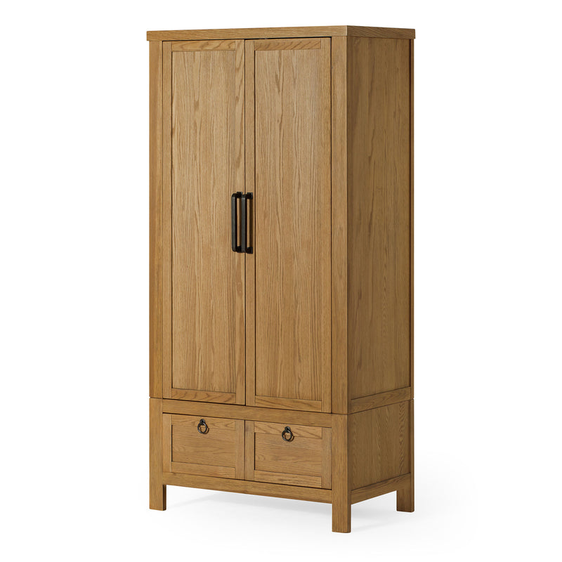 Maven Lane Vaughn Rustic Wooden Cabinet in Weathered Natural Finish