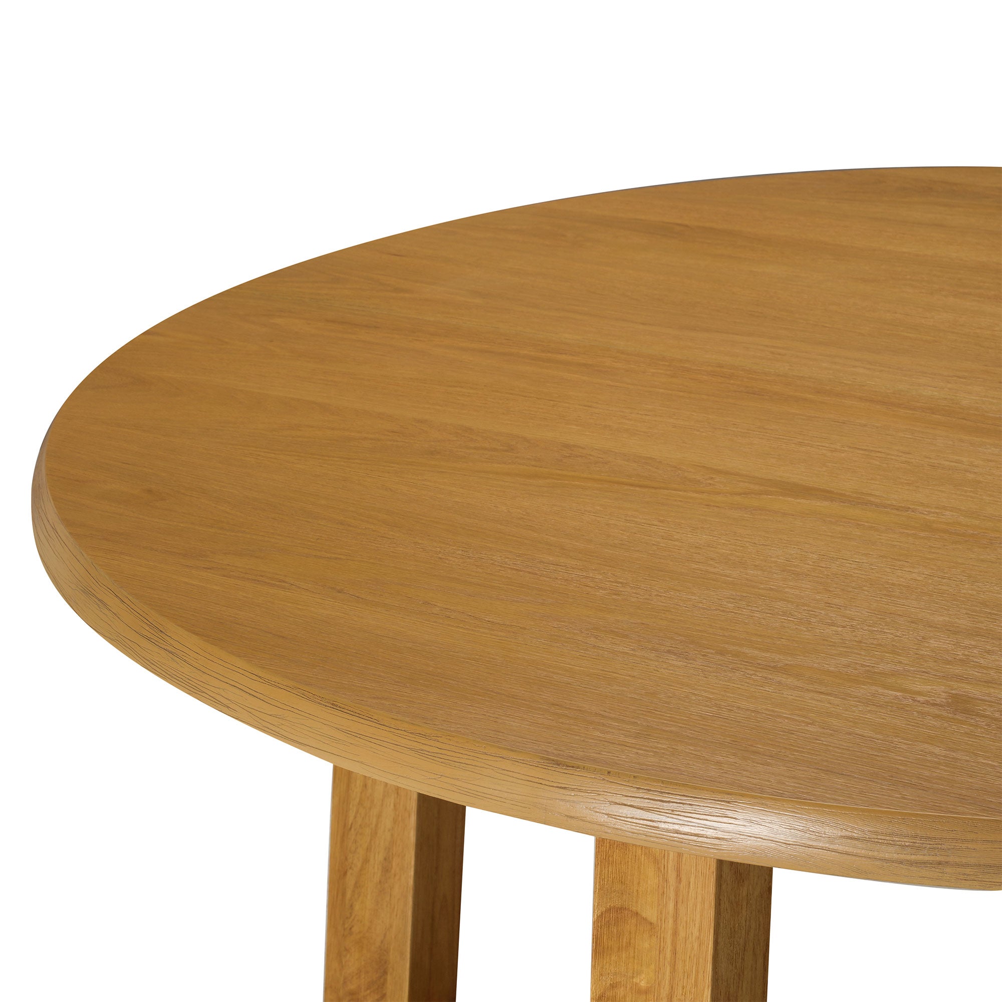 Maven Lane Sasha Round Wooden Dining Table in Weathered Natural Finish(Open Box) - VMInnovations