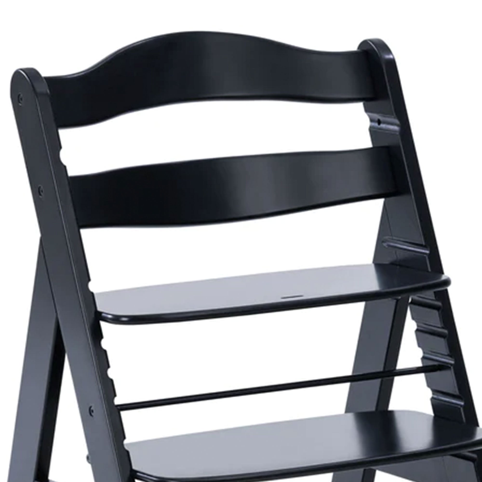 hauck Alpha+ Grow Adjustable Wooden Highchair, Beechwood, Black Finish (Used) - VMInnovations