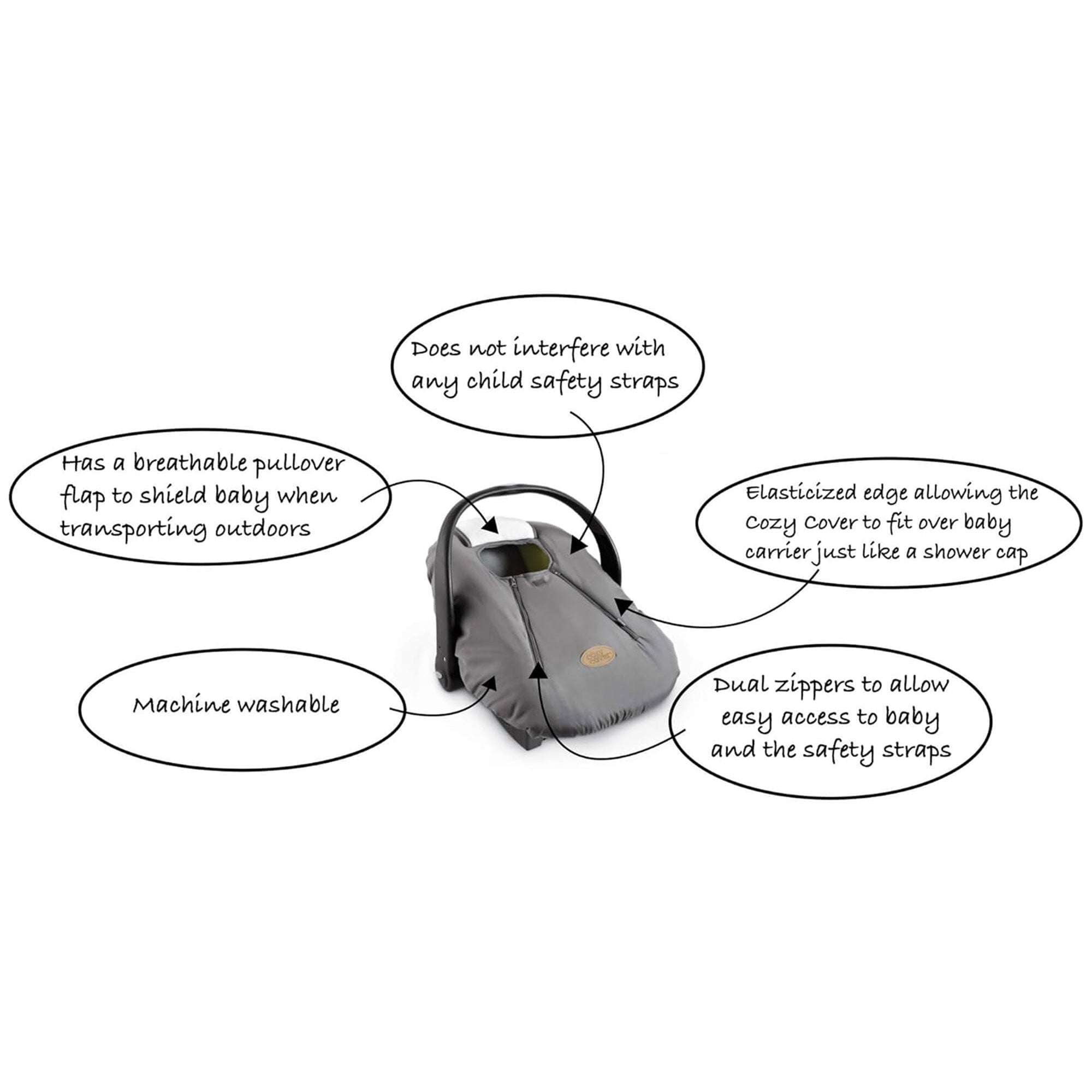 CozyBaby Original Infant Car Seat Cover w/ Dual Zippers, Camo (Open Box) - VMInnovations